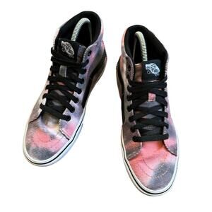 Vans Pink and Black Corduroy Shoes